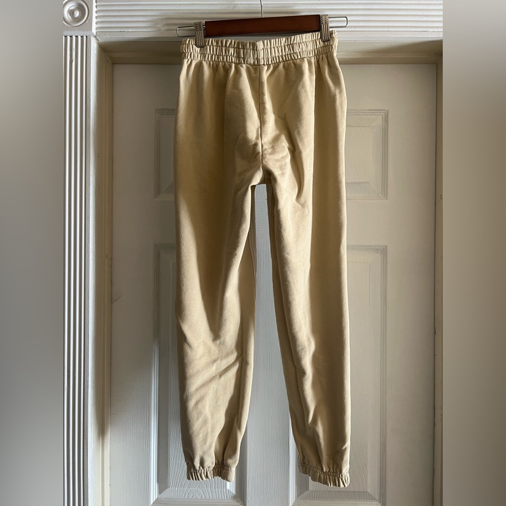 Everlane The Track Jogger Sweatpants Organic Cotton French Terry Cream - Picture 8 of 13